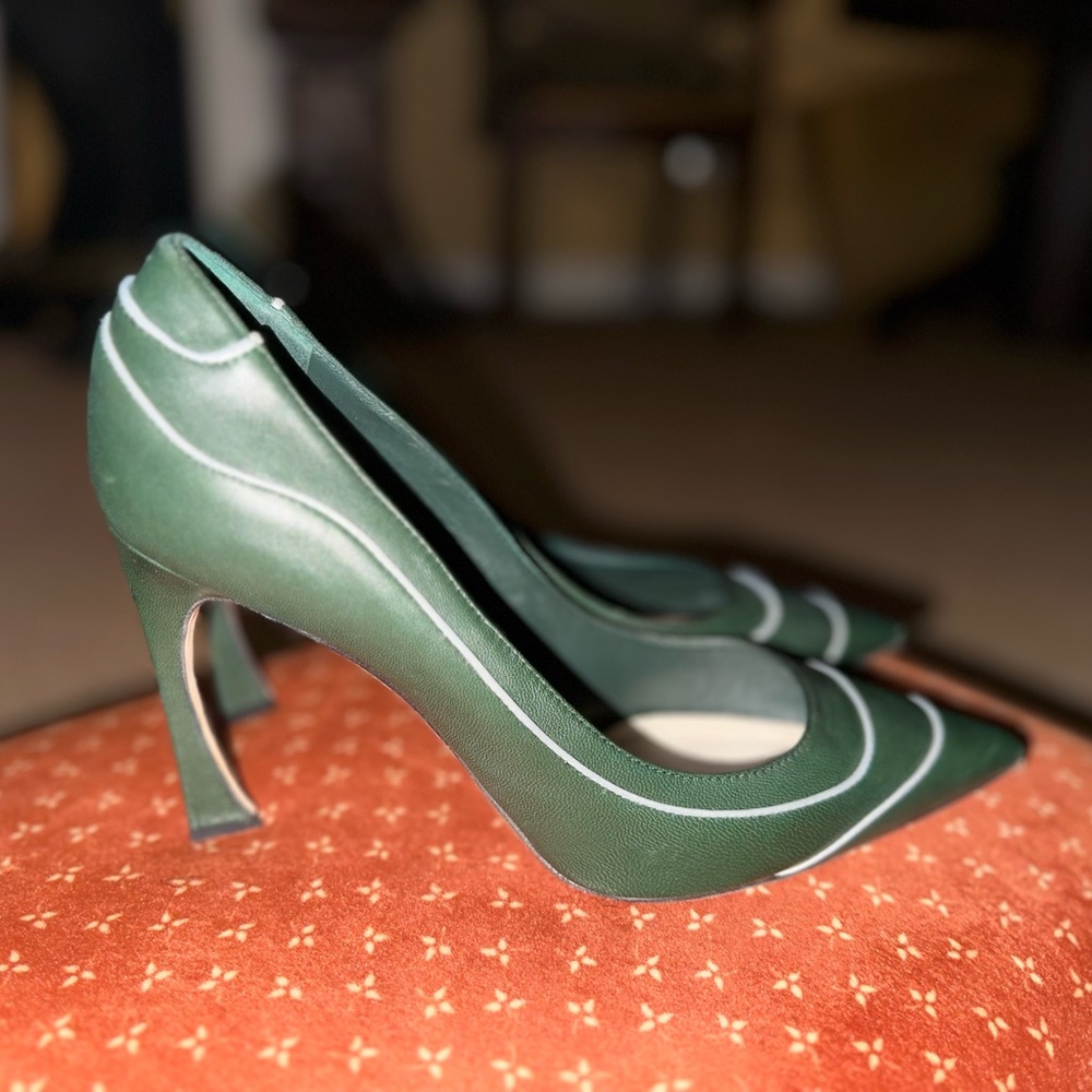 New! Dior Chromatic Pump 10cm Perle. Hunter Green. Size 40.5 (10.5) - Picture 7 of 7